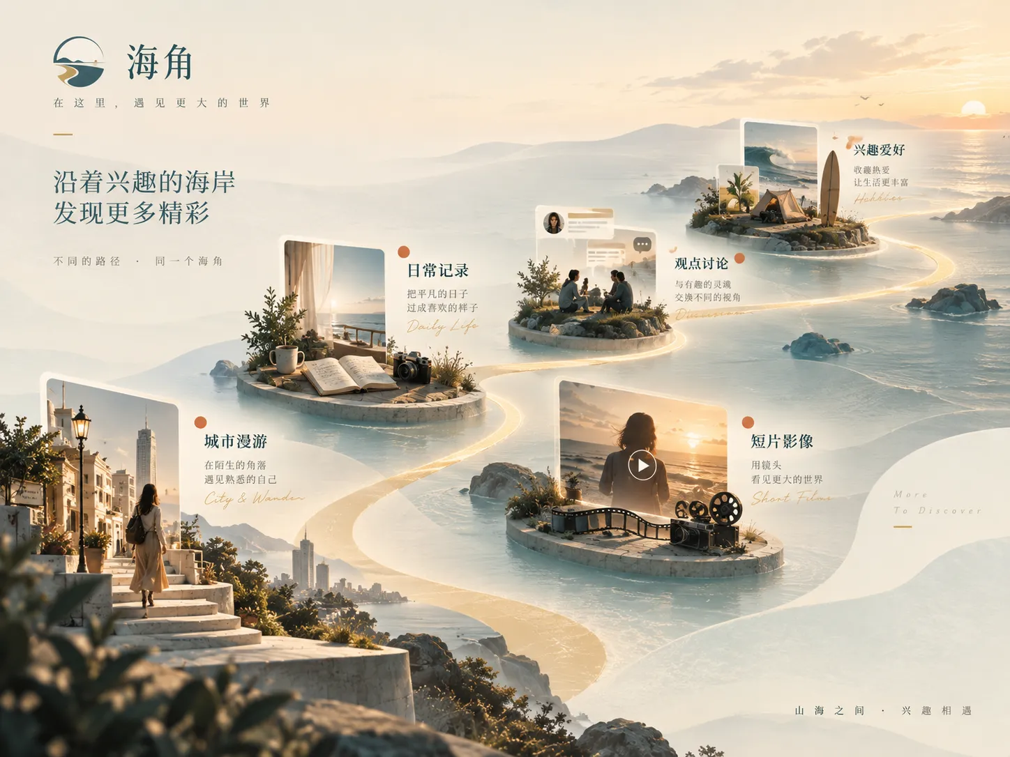 临海街区步行观察